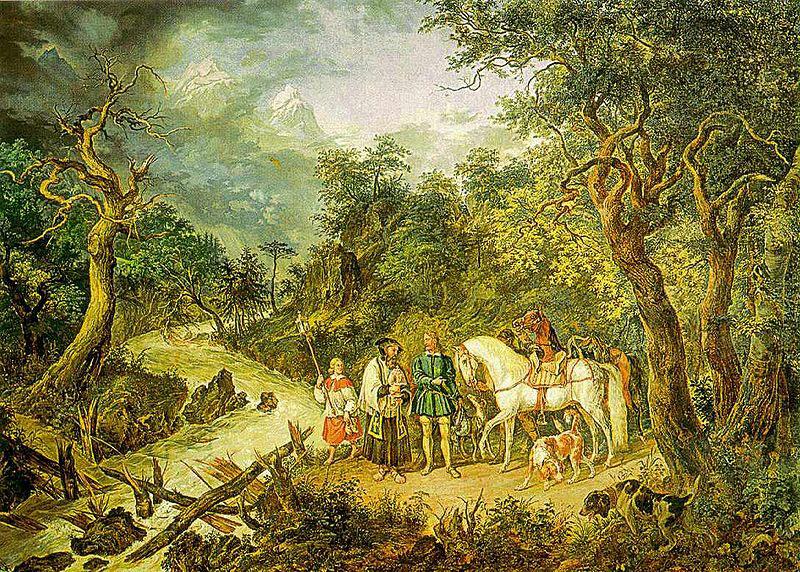 unknow artist Rudolf von Habsburg und der Priester France oil painting art